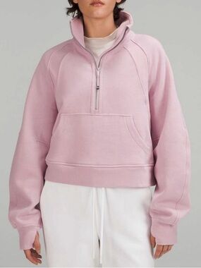 NWOT lululemon athletica Light Pink Half-Zip Pullover